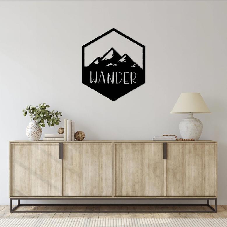 Wander Metal Wall Art for Travel Inspired Home Décor