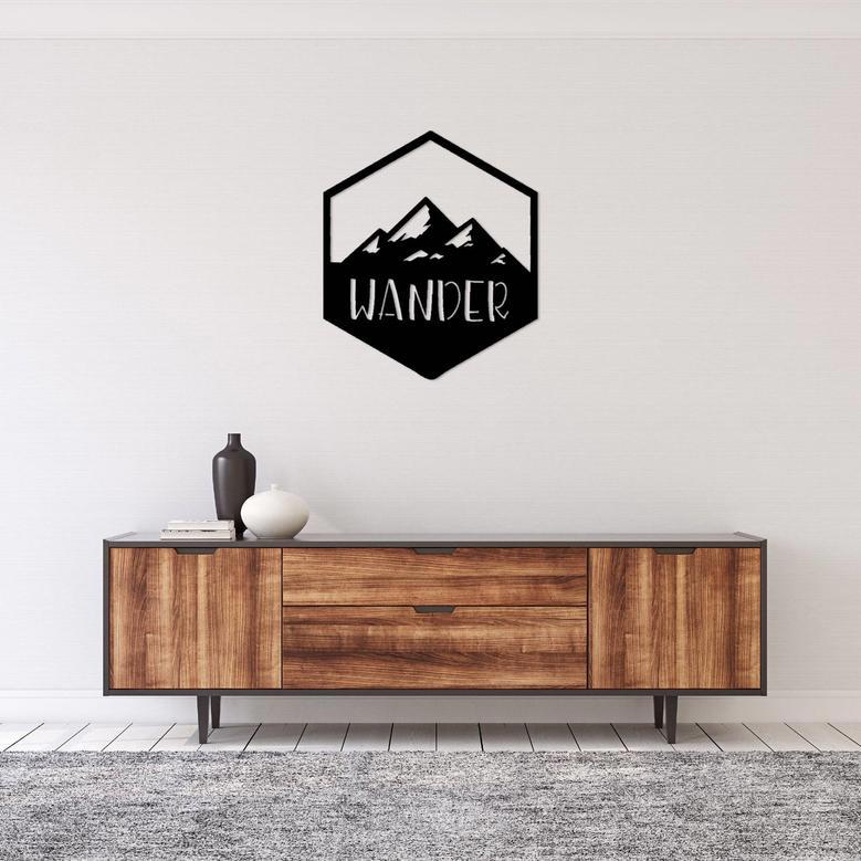 Wander Metal Wall Art for Travel Inspired Home Décor