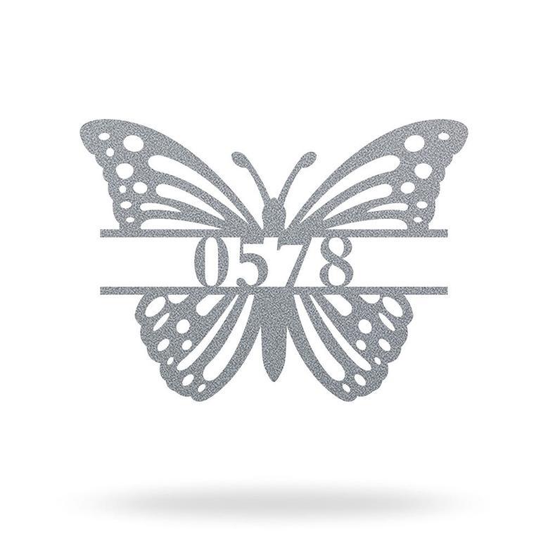 Personalized Butterfly Address Sign Outdoor Metal House Numbers