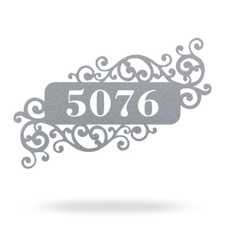 Personalized Metal Address Sign Plaque for House Number Display