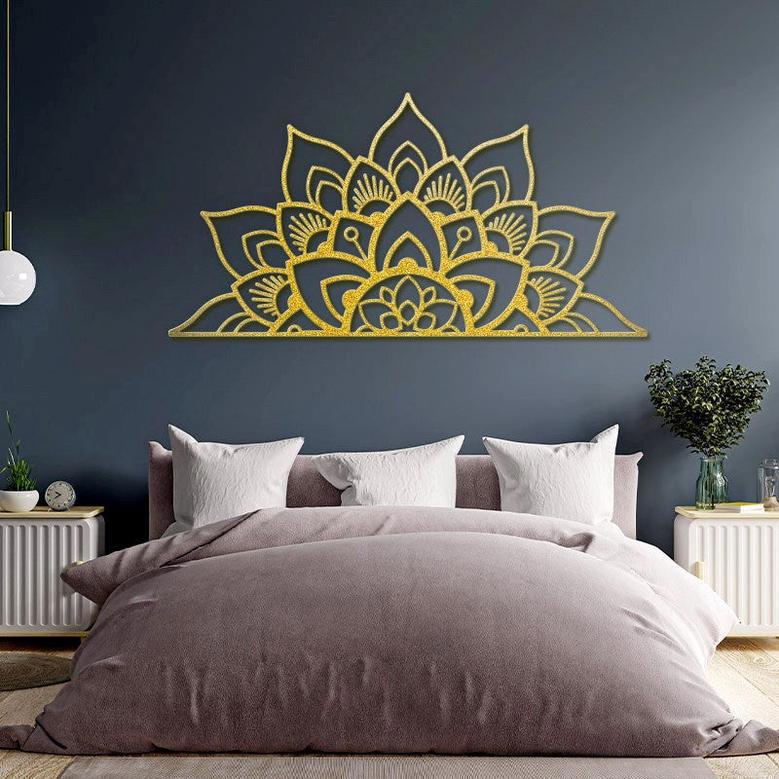 Elegant Mandala Metal Wall Art for Bedroom Decoration