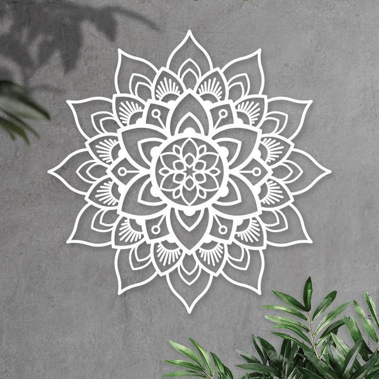 Handcrafted Mandala Metal Wall Art for Living Room Decor