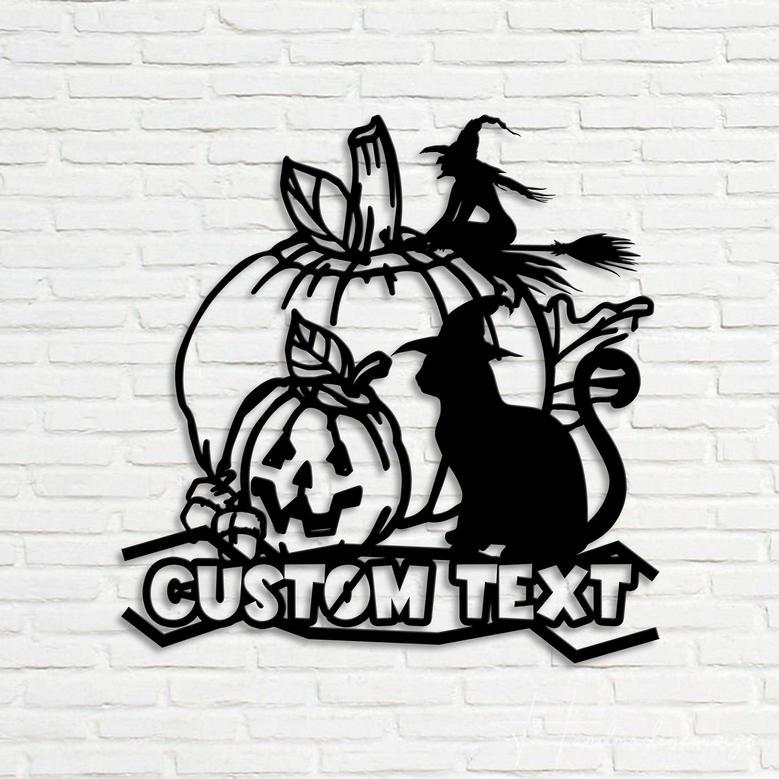 Halloween Metal Sign – Custom Name Decoration for Home