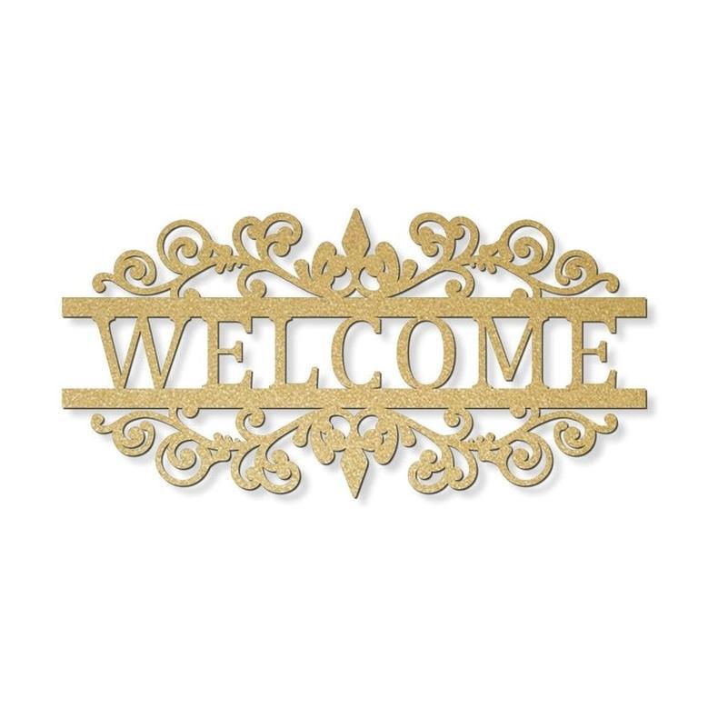 Custom Welcome Metal Sign for Outdoor and Indoor Decor