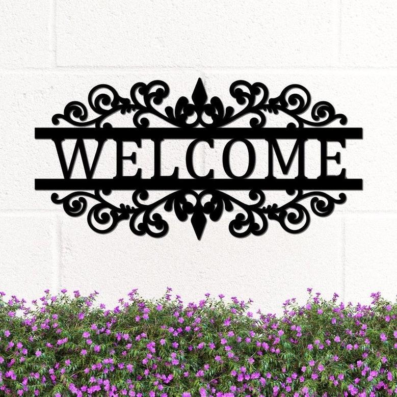 Custom Welcome Metal Sign for Outdoor and Indoor Decor