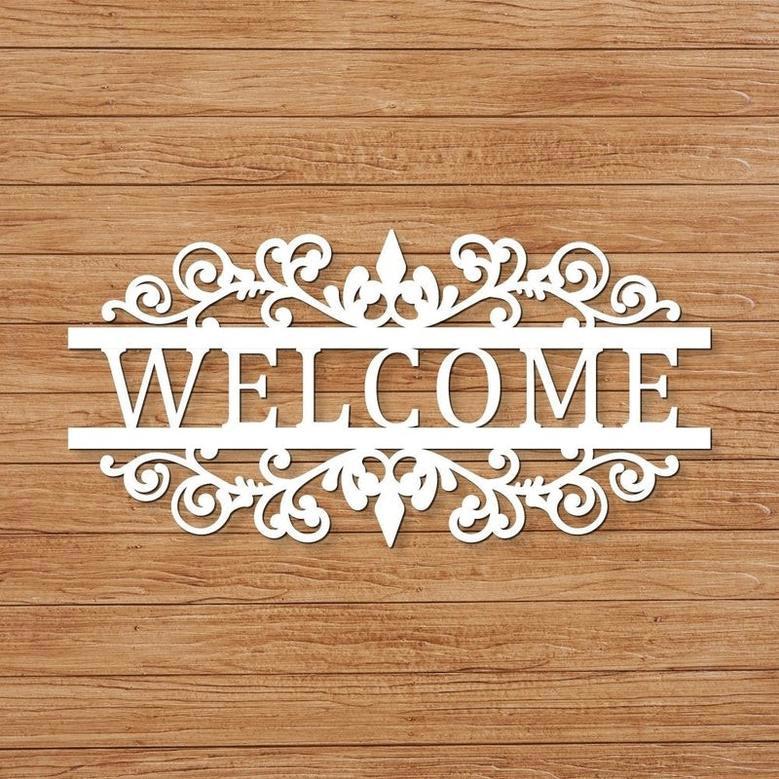 Custom Welcome Metal Sign for Outdoor and Indoor Decor