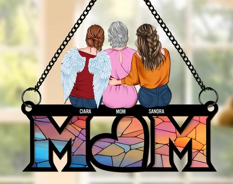 Personalized Window Hanging Suncatcher Custom Mom & Daughter Mothers ...
