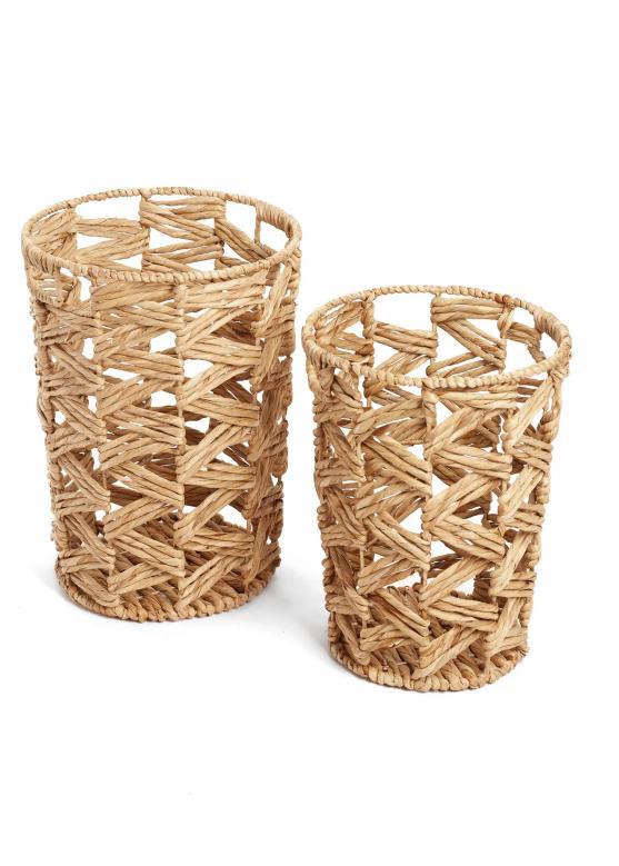 Braided Water Hyacinth Waste Paper Basket for Eco-Friendly Storage