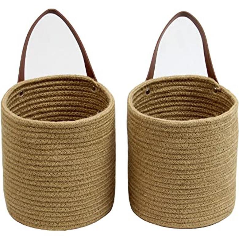 Eco Friendly Jute Hanging Basket for Stylish Wall Storage