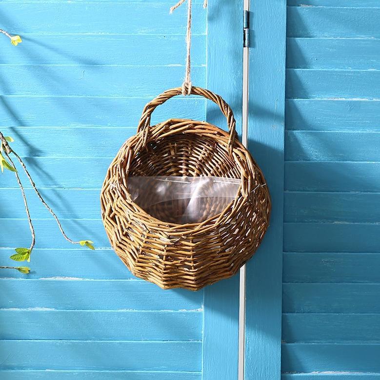 Eco-Friendly Willow Weave Storage Basket for Living Room