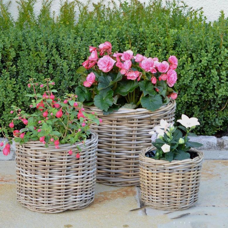 Elegant Handmade Wicker Rattan Flower Pot for Home and Garden