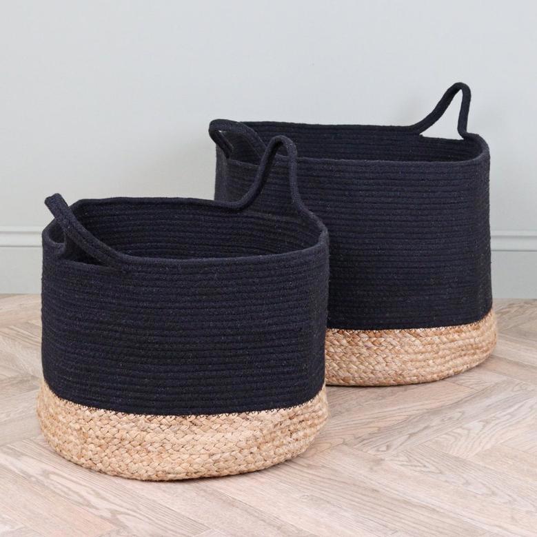 Extra Large Foldable Cotton Rope Woven Storage Basket