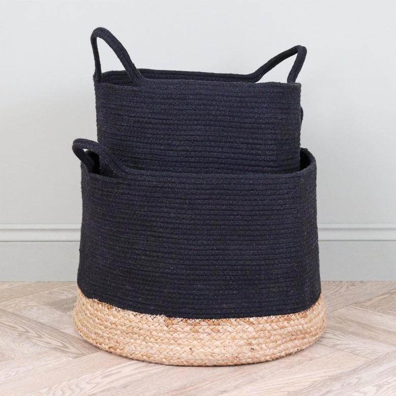 Extra Large Foldable Cotton Rope Woven Storage Basket