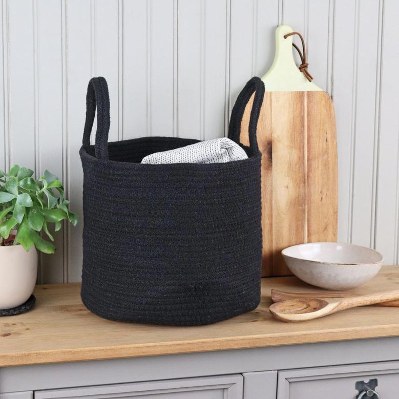 Extra Large Woven Cotton Rope Basket for Laundry and Toys