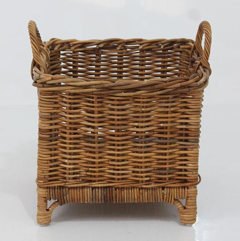 Handcrafted Rattan Basket for Vintage Home Organization