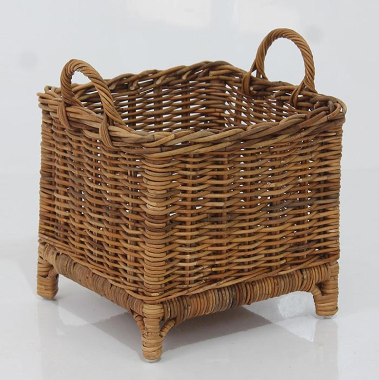 Handcrafted Rattan Basket for Vintage Home Organization