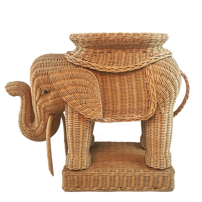 Handmade Elephant Stool | Eco-Friendly Rattan Design