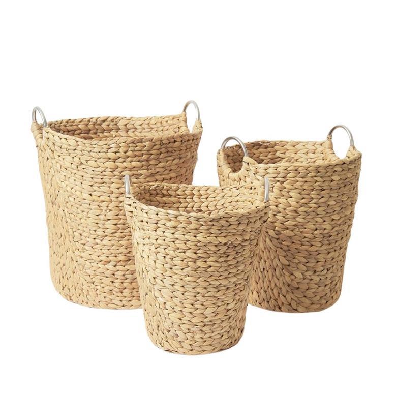 Handmade Multifunctional Woven Straw Storage Basket for Wall Decor