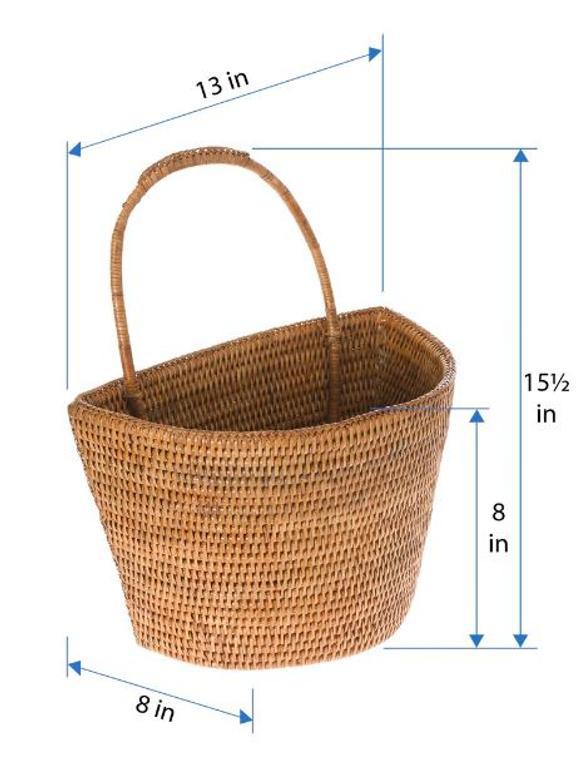 Handmade Rattan Storage Basket for Kitchen Organization and Decor