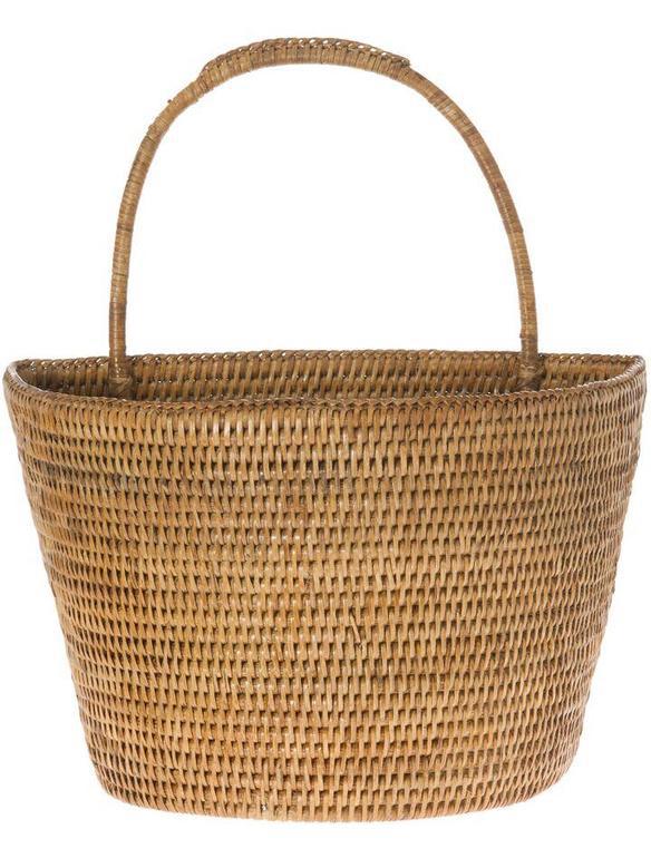 Handmade Rattan Storage Basket for Kitchen Organization and Decor