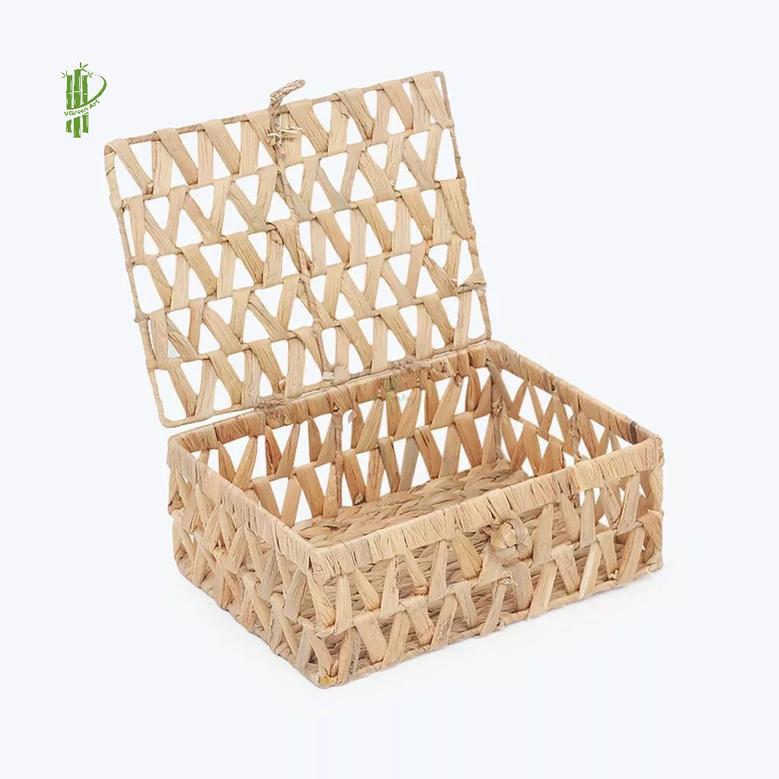 Handmade Water Hyacinth Storage Basket for Home and Restaurant