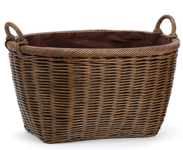 Large Willow Wicker Basket for Firewood Storage