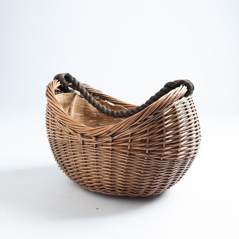 Large Willow Wicker Basket for Firewood Storage