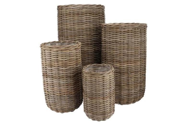 Natural Rattan Woven Baskets for Stylish Home Decoration