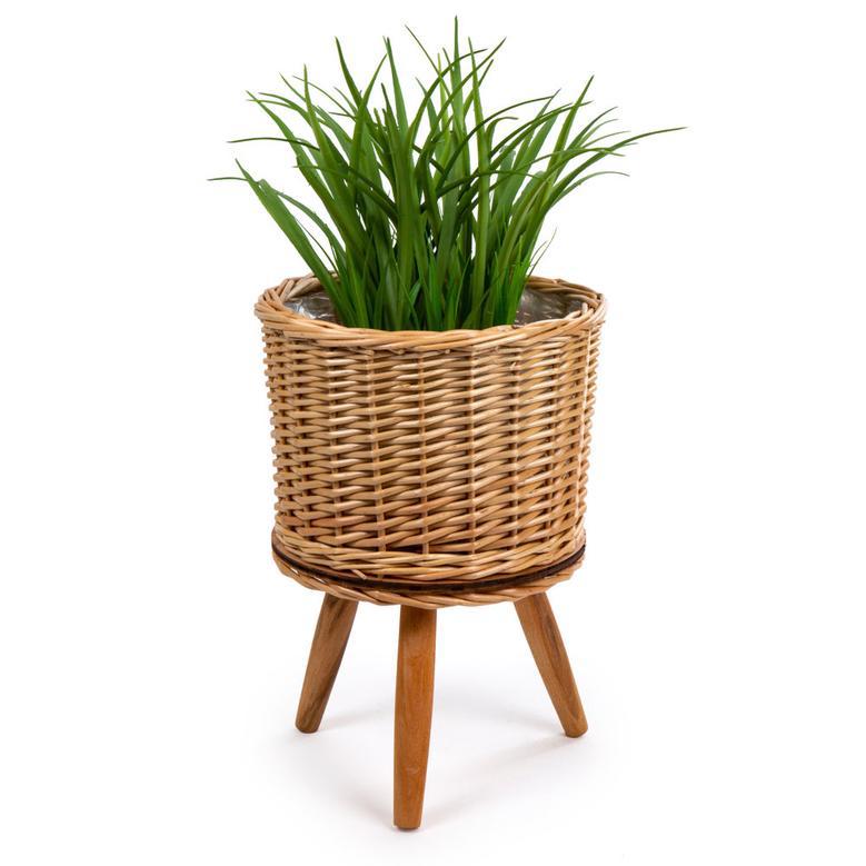 Stylish Small Rattan Planter Pots for Indoor and Balcony Plants