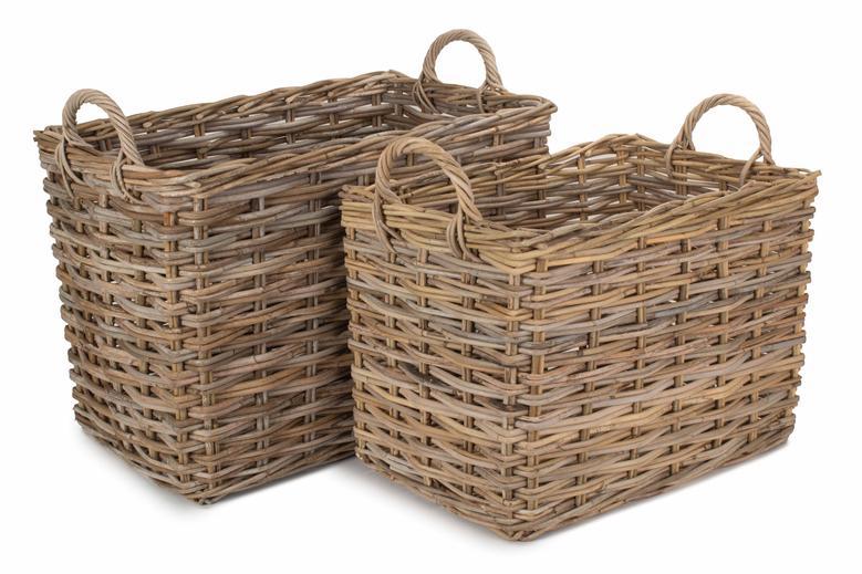 Stylish Square Rattan Storage Basket and Planter for Home Styling