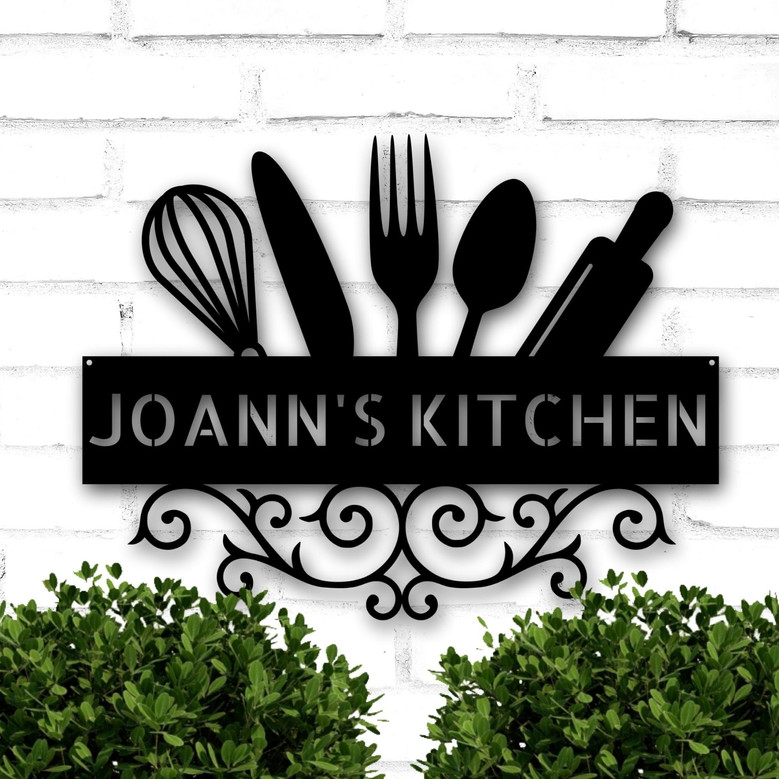 Personalized Christmas Kitchen Sign Mothers Day Gift, Custom Kitchen Sign
