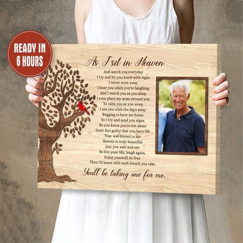 Personalized Memorial Canvas Gift For Dad Or Grandpa Loss