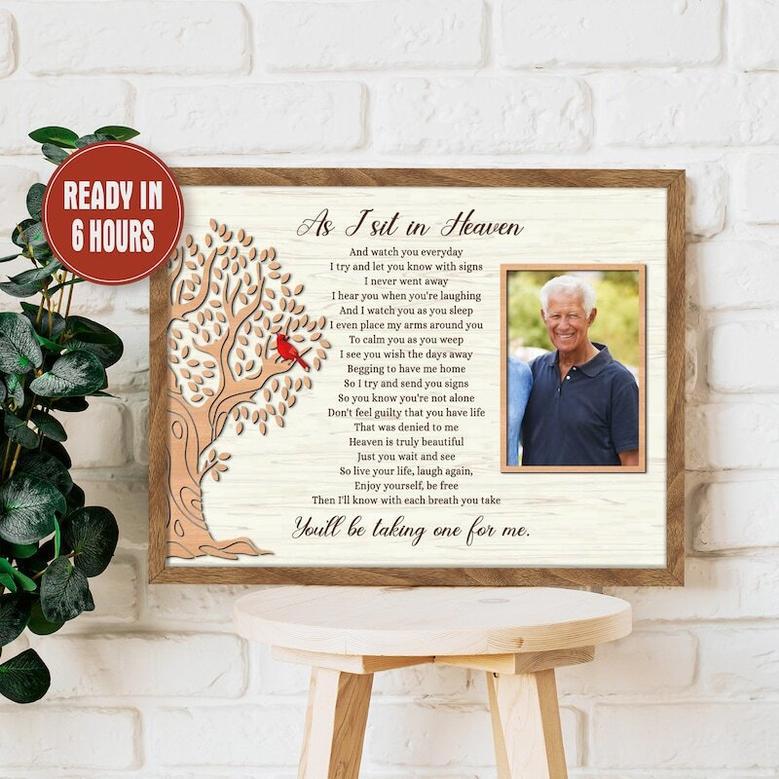 Personalized Memorial Canvas Gift For Dad Or Grandpa Loss