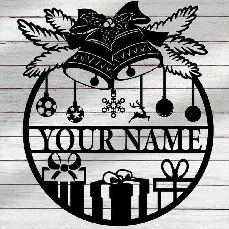 
 Personalized Christmas Metal Sign,Custom Christmas Metal Wall Art Christmas Scene Metal Sign,Wall Christmas Decoration,Home Decor Christmas
