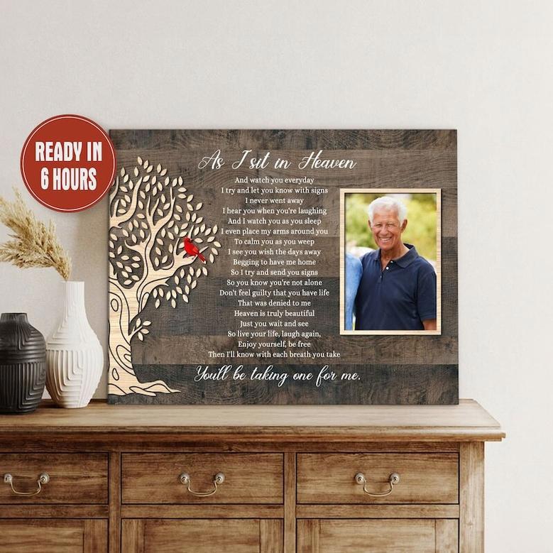 Memorial Canvas For Dad And Grandpa - Remembrance Gift