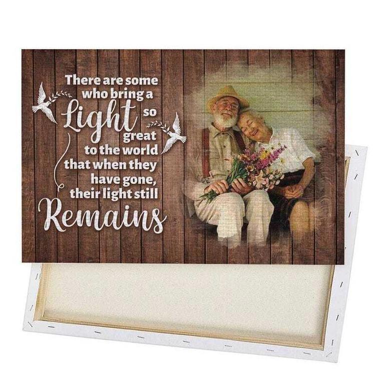 Personalized Memorial Canvas – 'When They Have Gone, the Light Remains' Family Loss and Sympathy Gift