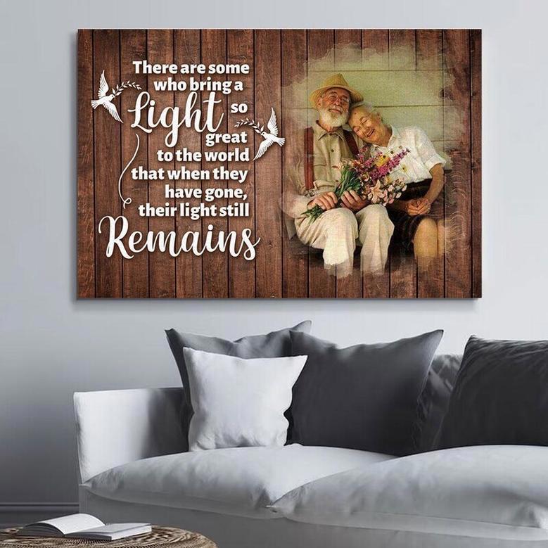 Personalized Memorial Canvas – 'When They Have Gone, the Light Remains' Family Loss and Sympathy Gift