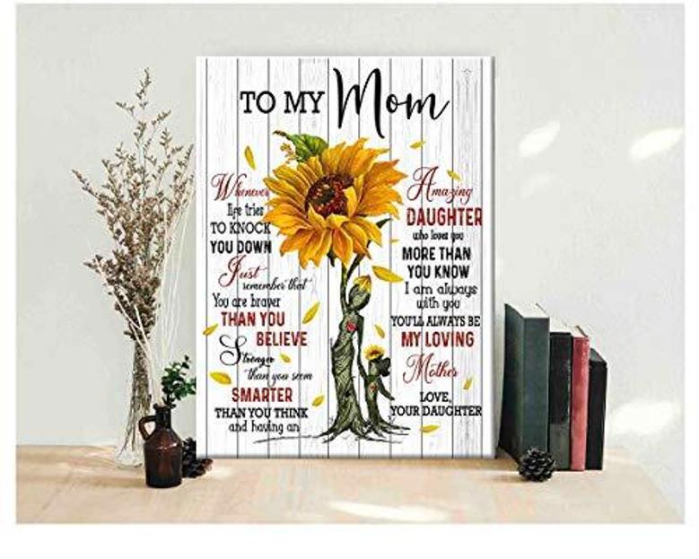 Vintage Sunflower Canvas Art: Meaningful Mom Gift From Daughter