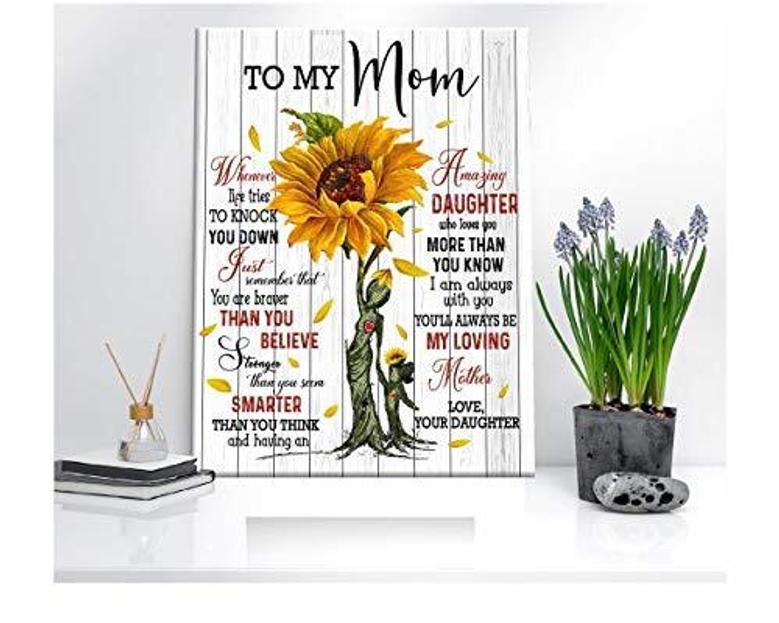 Vintage Sunflower Canvas Art: Meaningful Mom Gift From Daughter