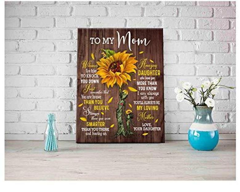 Vintage Sunflower Canvas Art: Meaningful Mom Gift From Daughter