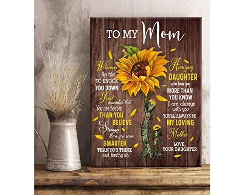 Vintage Sunflower Canvas Art: Meaningful Mom Gift From Daughter