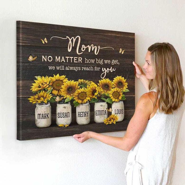 Custom Wall Art For Mom - Sunflower Design For Special Days