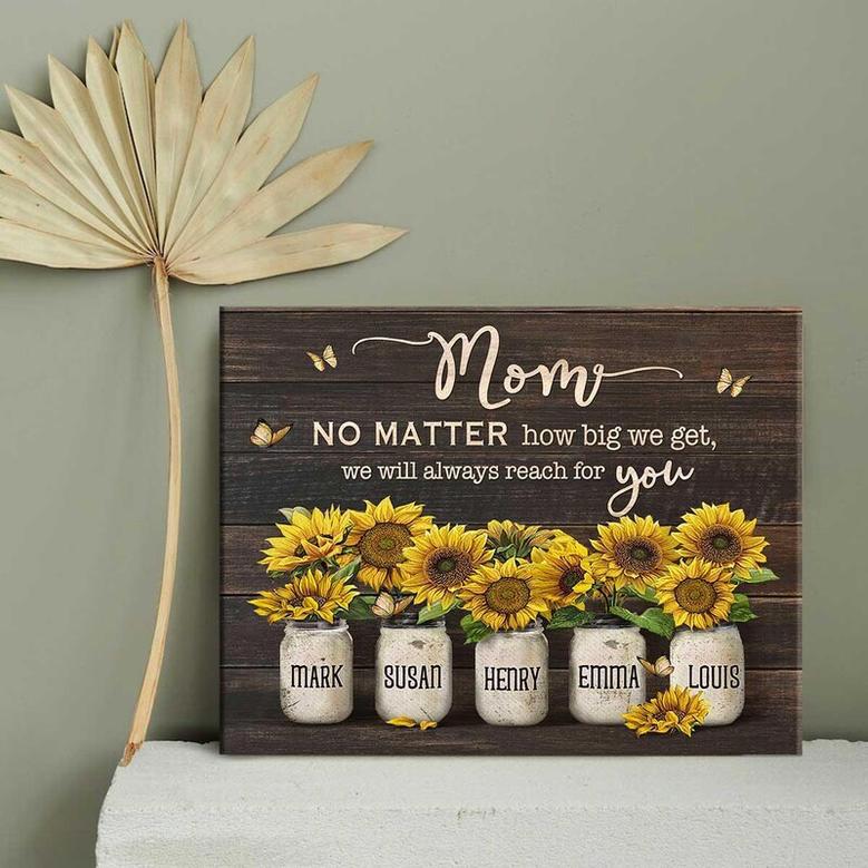 Custom Wall Art For Mom - Sunflower Design For Special Days