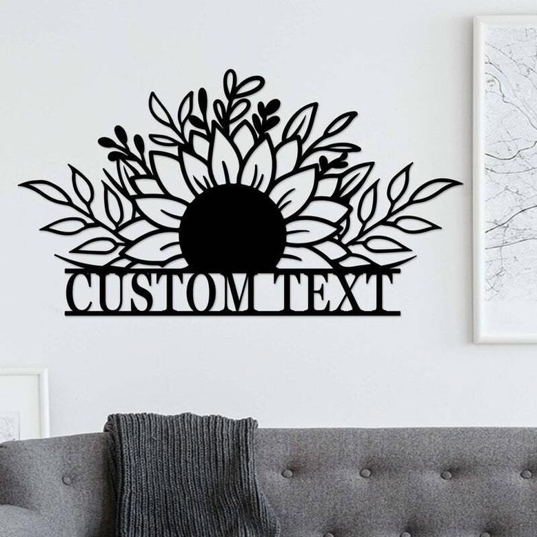 Personalized Sunflower Metal Wall Art – Unique Custom Design, Perfect for Home Decor or House Warming Gifts