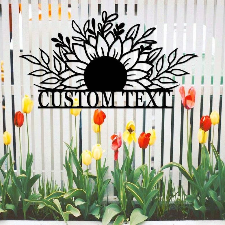 Personalized Sunflower Metal Wall Art – Unique Custom Design, Perfect for Home Decor or House Warming Gifts