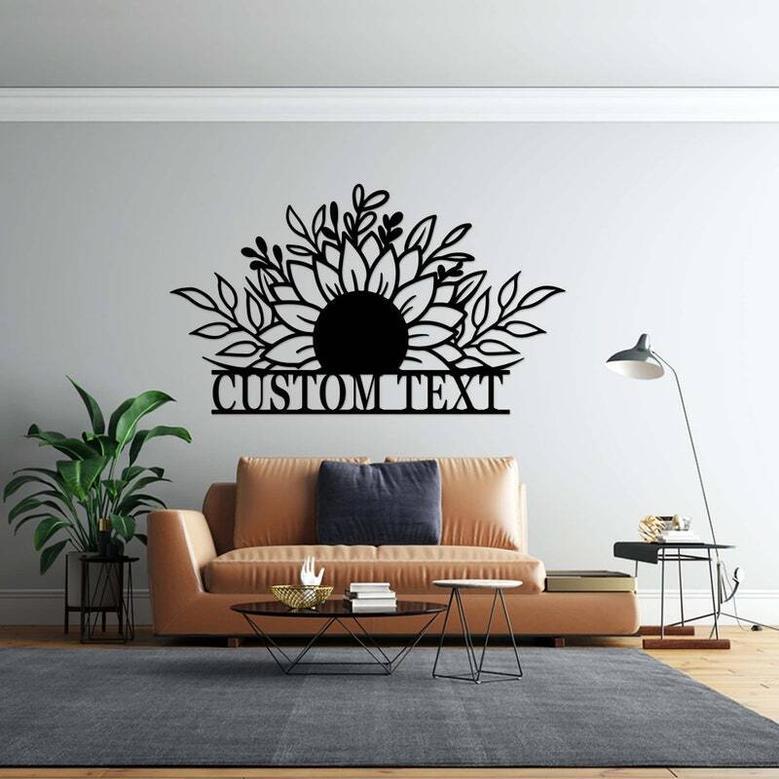 Personalized Sunflower Metal Wall Art – Unique Custom Design, Perfect for Home Decor or House Warming Gifts