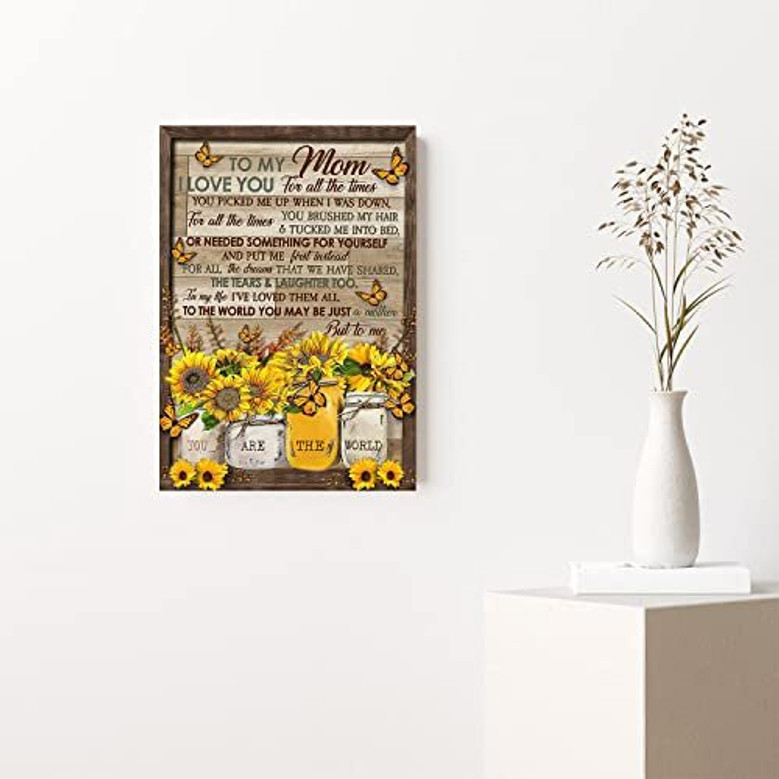 Vibrant Sunflower Mom Canvas – Perfect Gift for Mother's Day