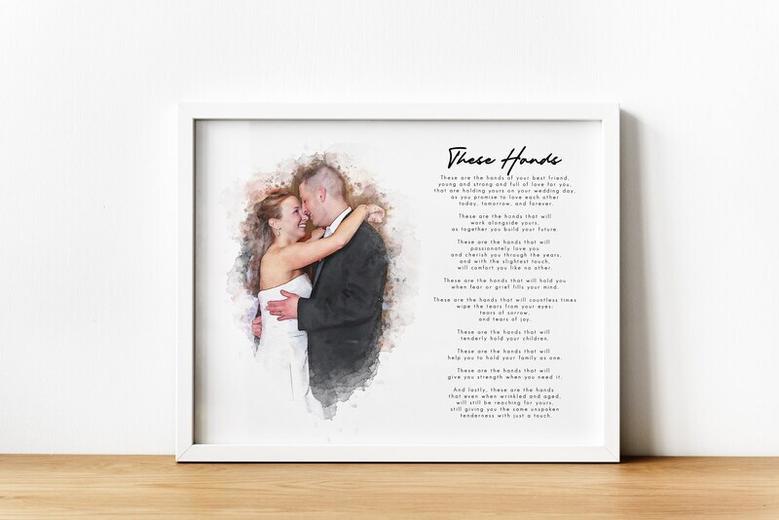 Custom Family Portrait Canvas Print For Anniversary Or Memorial Gift