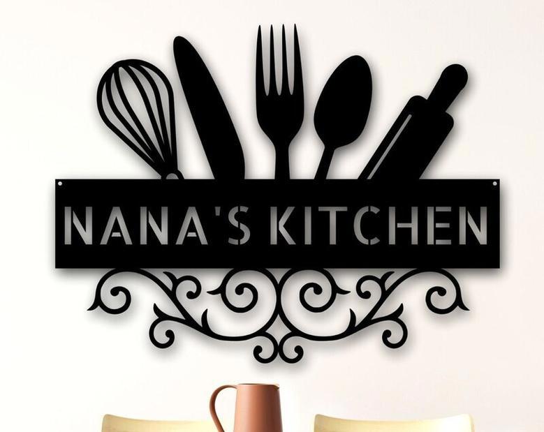 Personalized Metal Kitchen Signs For Nana's Mother's Day Gift