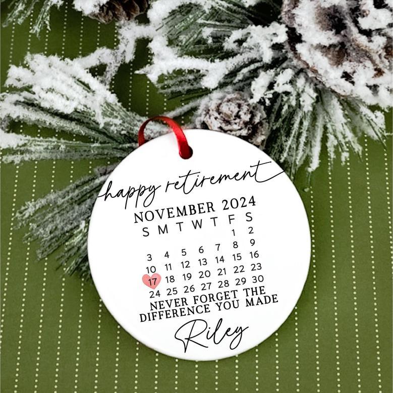 Heartfelt 2024 Retirement Ornament – Christmas Gifts for Dad/Mom